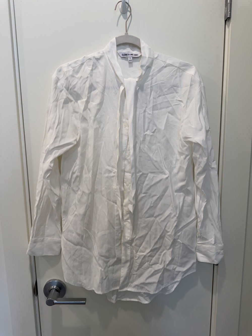 Elizabeth and James White Lightweight Button-Down Shirt